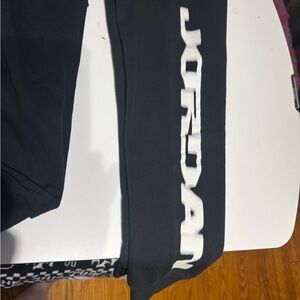 Jordan Black Sweatpants with White Logo